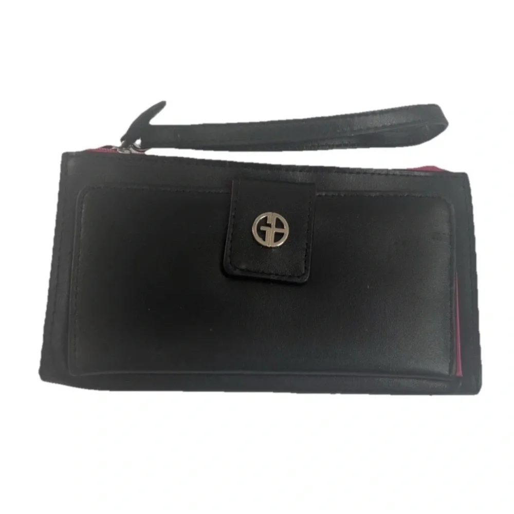 Gianni Bernini Wristlet Wallet Black Organizer